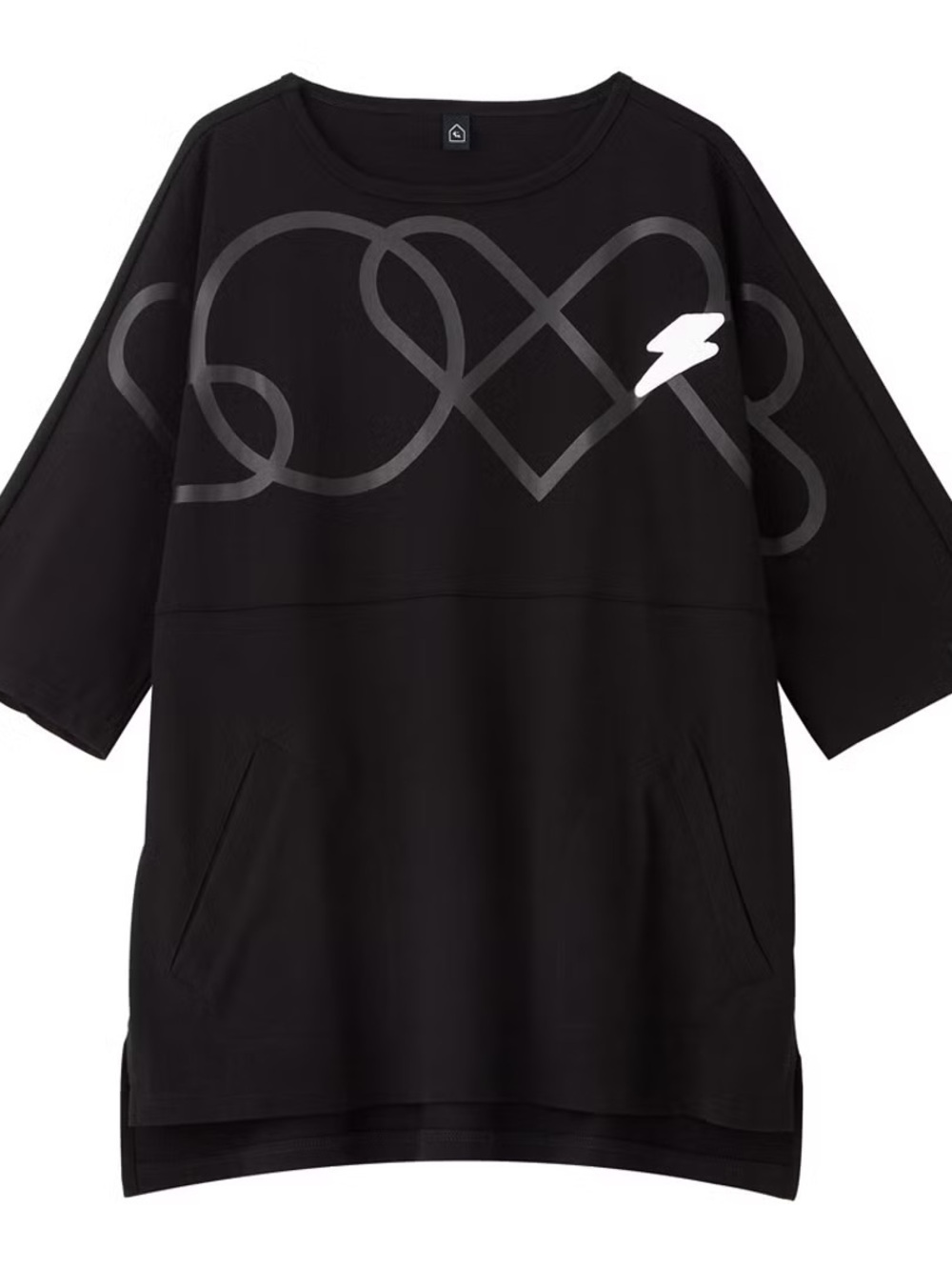 Neil Barrett Black Lightning Heart Bolt Graphic T-Shirt LOVE Mainline Men's